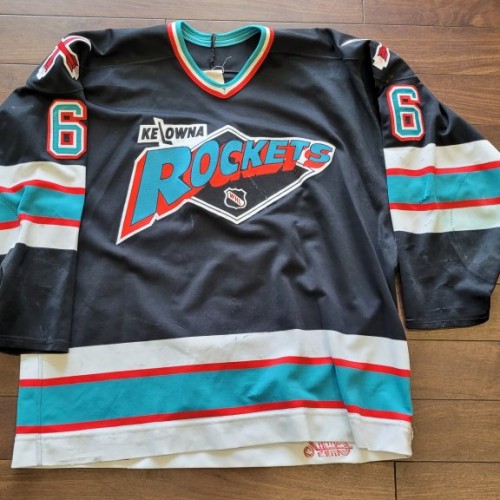 Kelowna Rockets Game Worn 6 Black Jersey Size 54 Kelowna Rockets Shop