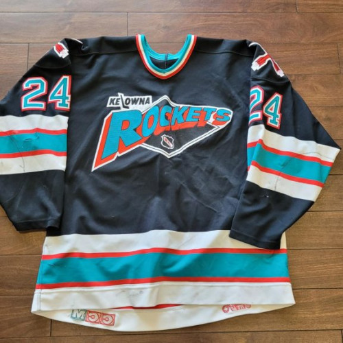 Kelowna Rockets Game Worn 24 Black Jersey Size 54 Kelowna Rockets Shop